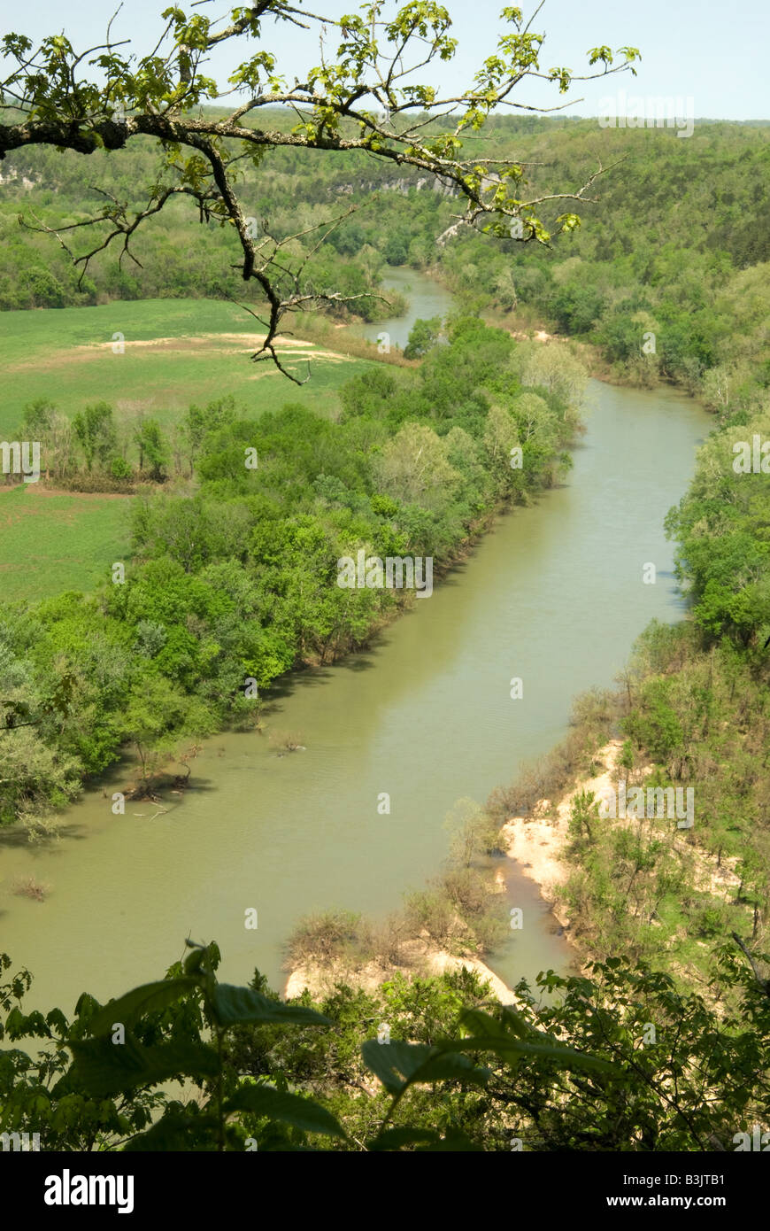 The Buffalo National River in the Ozark Mountains region of Arkansas near the Tyler Bend Visitor s Center Stock Photo