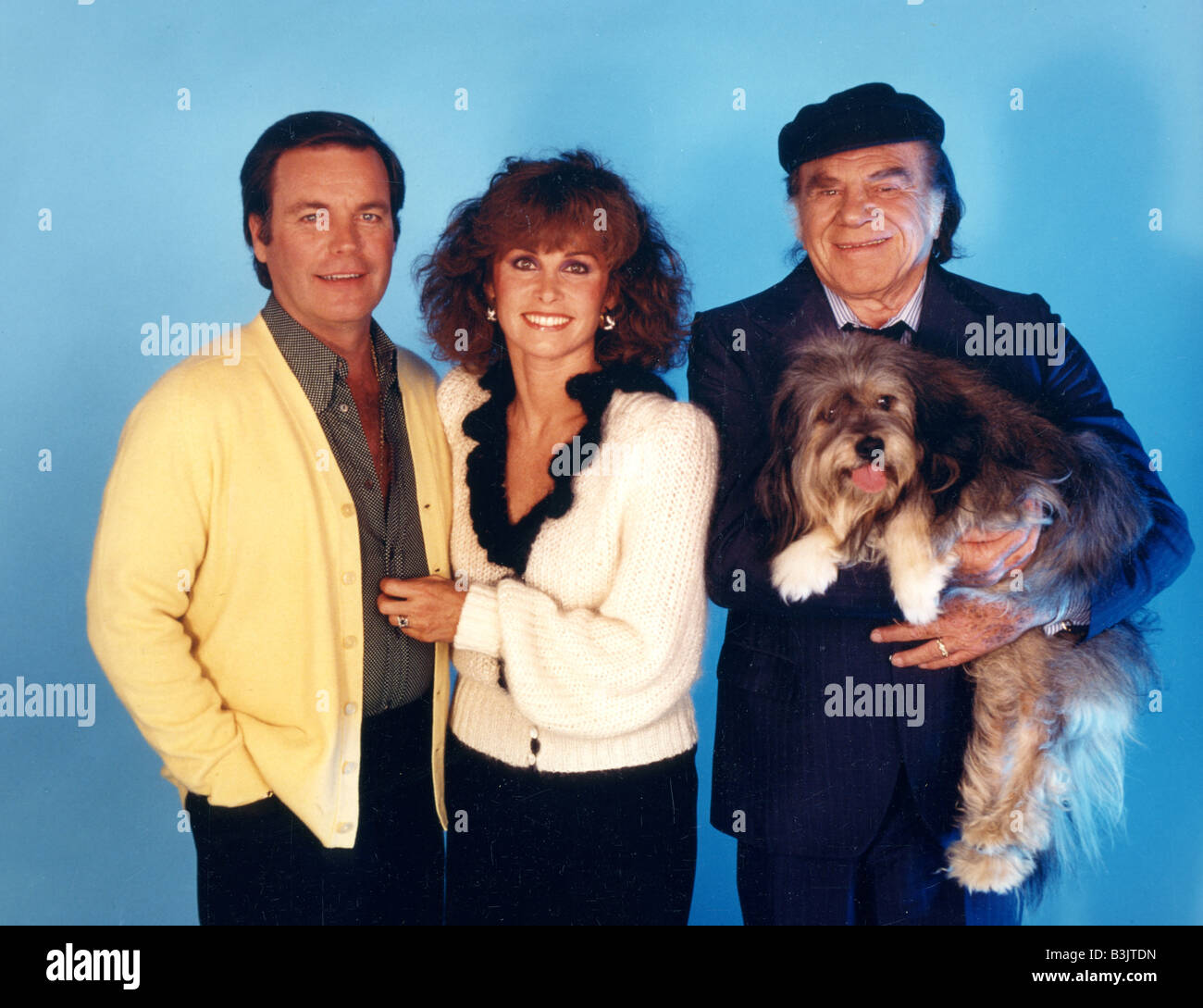 HART TO HART 1979 Columbia TV series with Robert Wagner, Stephanie Powers and Lionel Stander at right Stock Photo