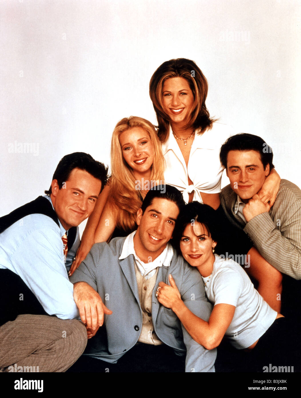 FRIENDS  US Warner TV series with Jennifer Aniston at top Stock Photo