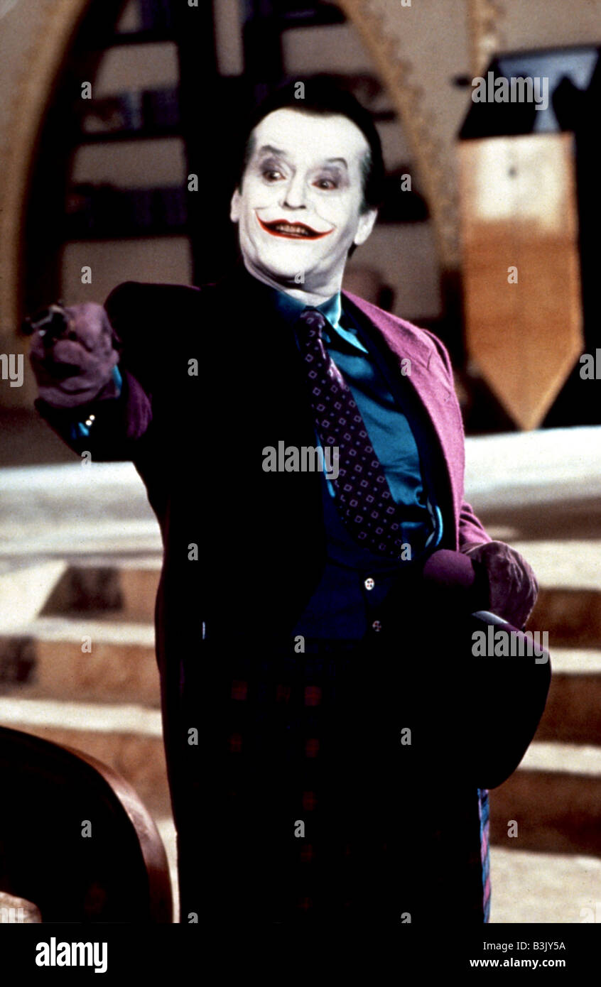BATMAN  1989 Warner film with Jack Nicholson as the Riddler Stock Photo