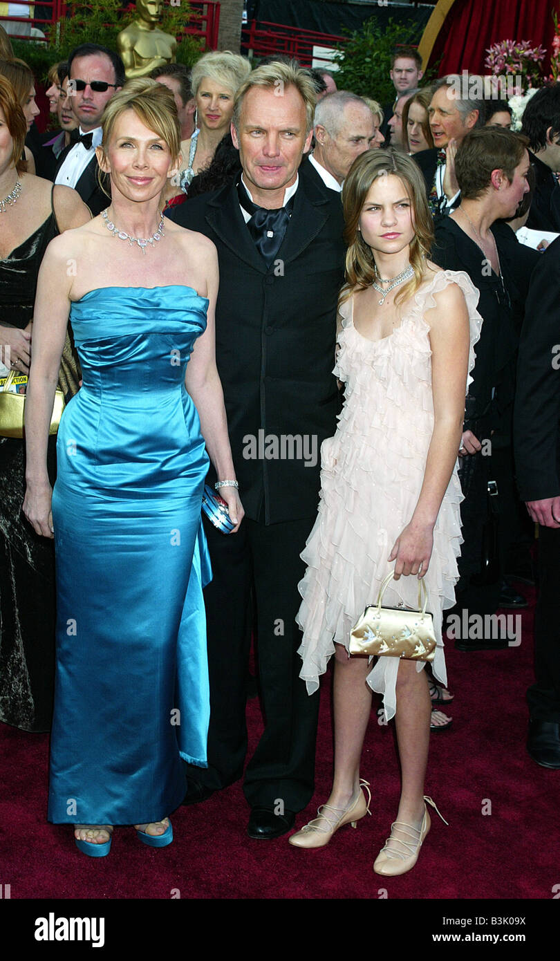 STING UK singer with wife Trudie Styler and daughter Coco in 2004 Stock Photo