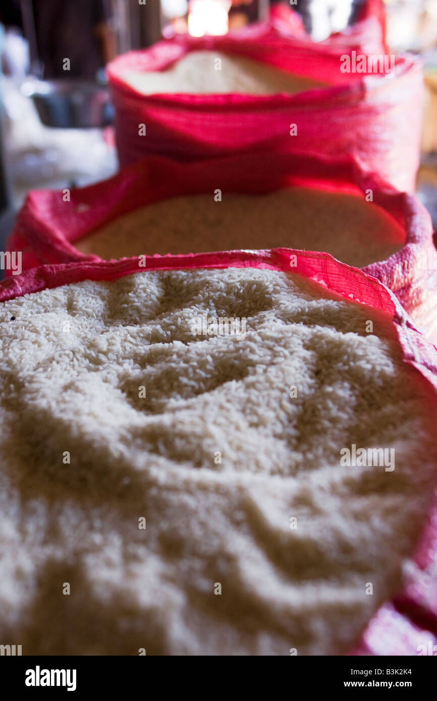 Nicargua Rice Sacks of rice for sale in the market in Granada Nicaragua Rice is a ...