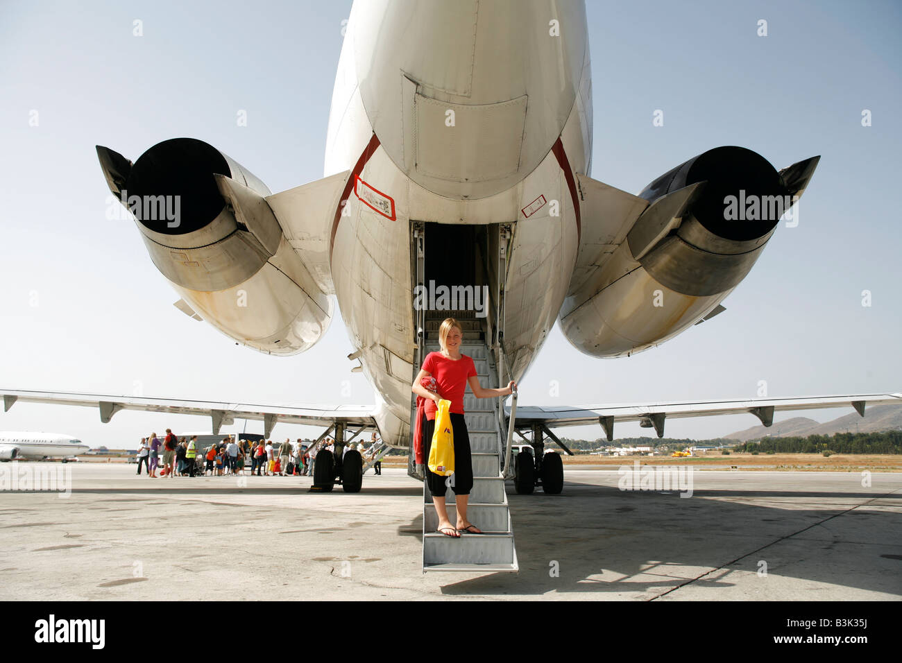 Airplane steps hi-res stock photography and images - Alamy