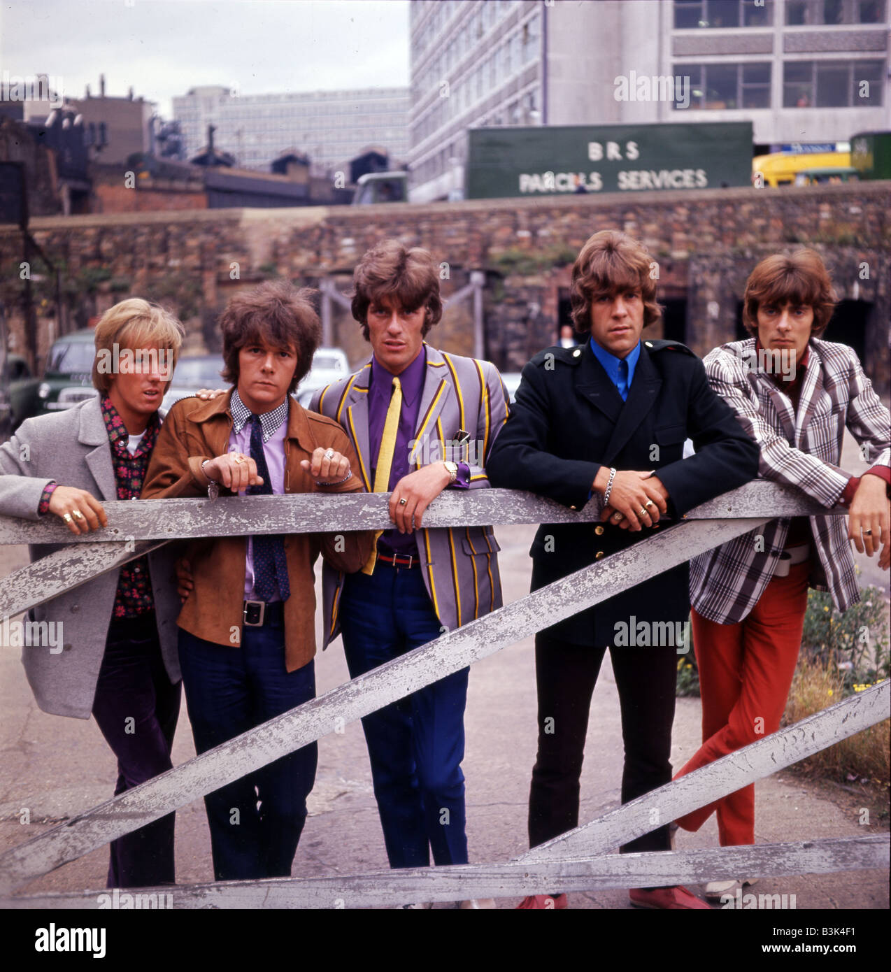 DAVE DEE, DOZY, BEAKY, MICK AND TITCH - UK pop group on Ludgate Hill, London, in 1966- See description below for names Stock Photo