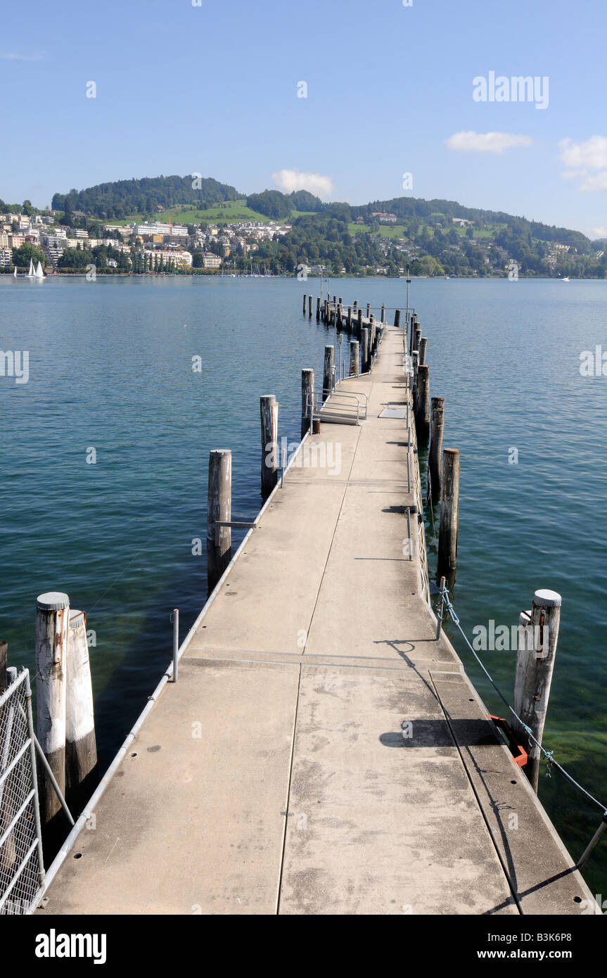 A view of the famous Lucerne lake, a major natural landmark in ...