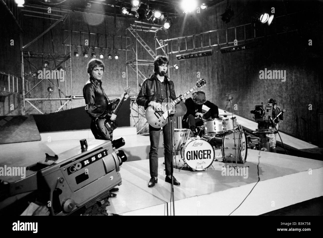 Cream Uk Group On Tv S Ready Steady Go In 1967 From L Jack Bruce Eric Clapton And Ginger Baker On Drums Photo Tony Gale Stock Photo Alamy
