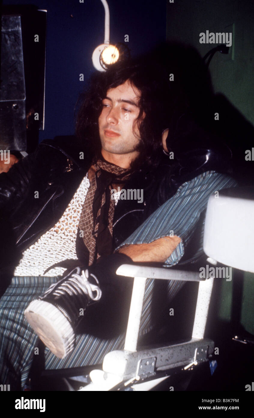 LED ZEPPELIN UK rock group with Jimmy Page about 1976 Stock