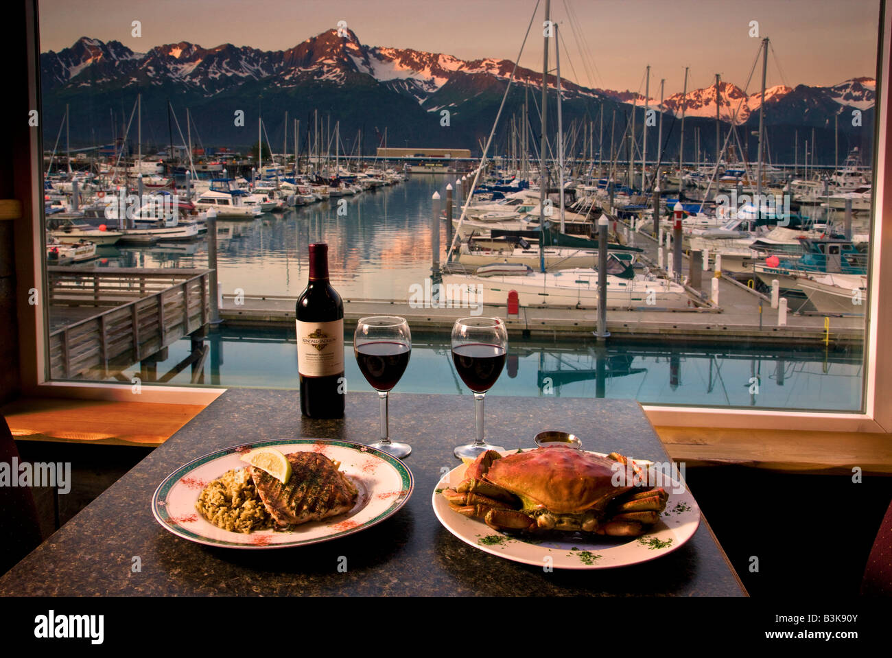Chinooks Waterfront restaurant Seward Alaska Stock Photo Alamy