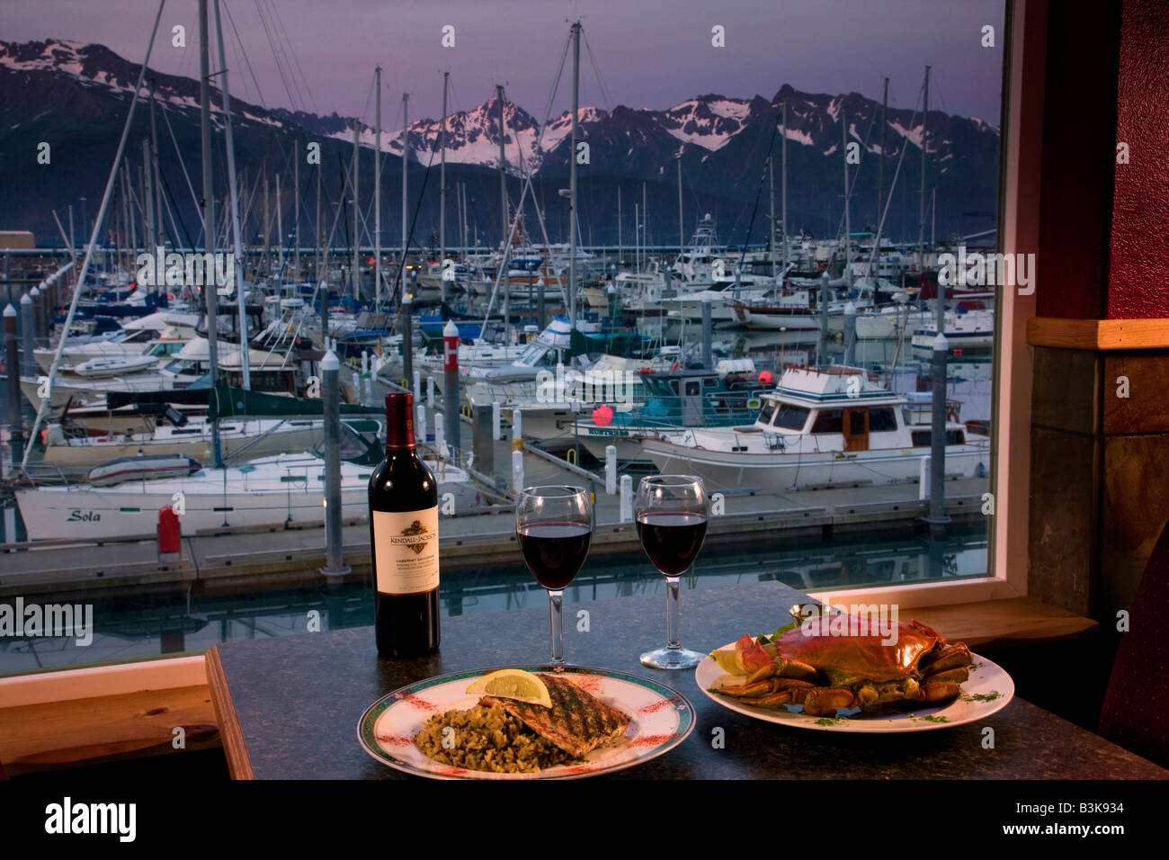 Chinooks Waterfront restaurant Seward Alaska Stock Photo Alamy