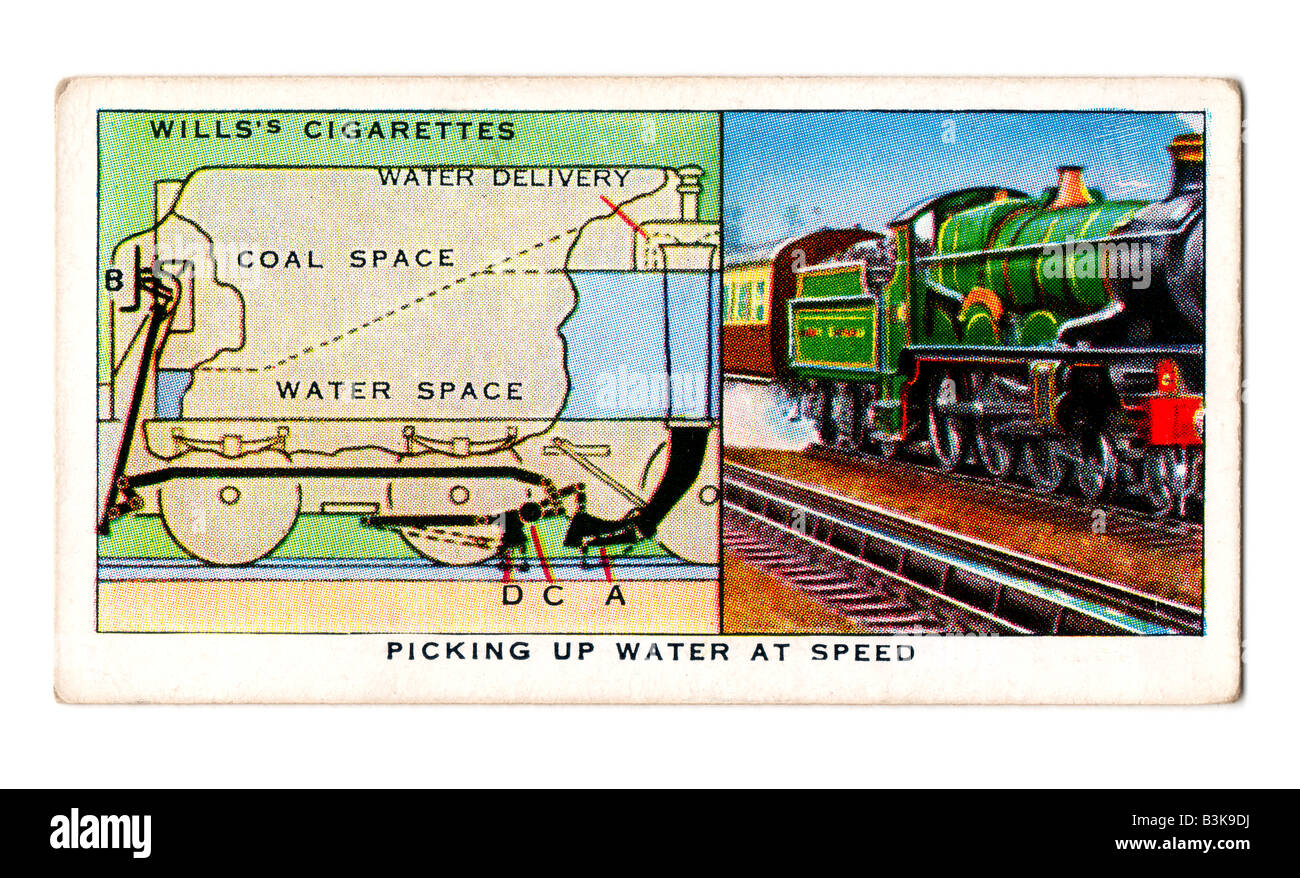 Wd ho wills cigarette cards from 1938 illustration railway equipment hi-res  stock photography and images