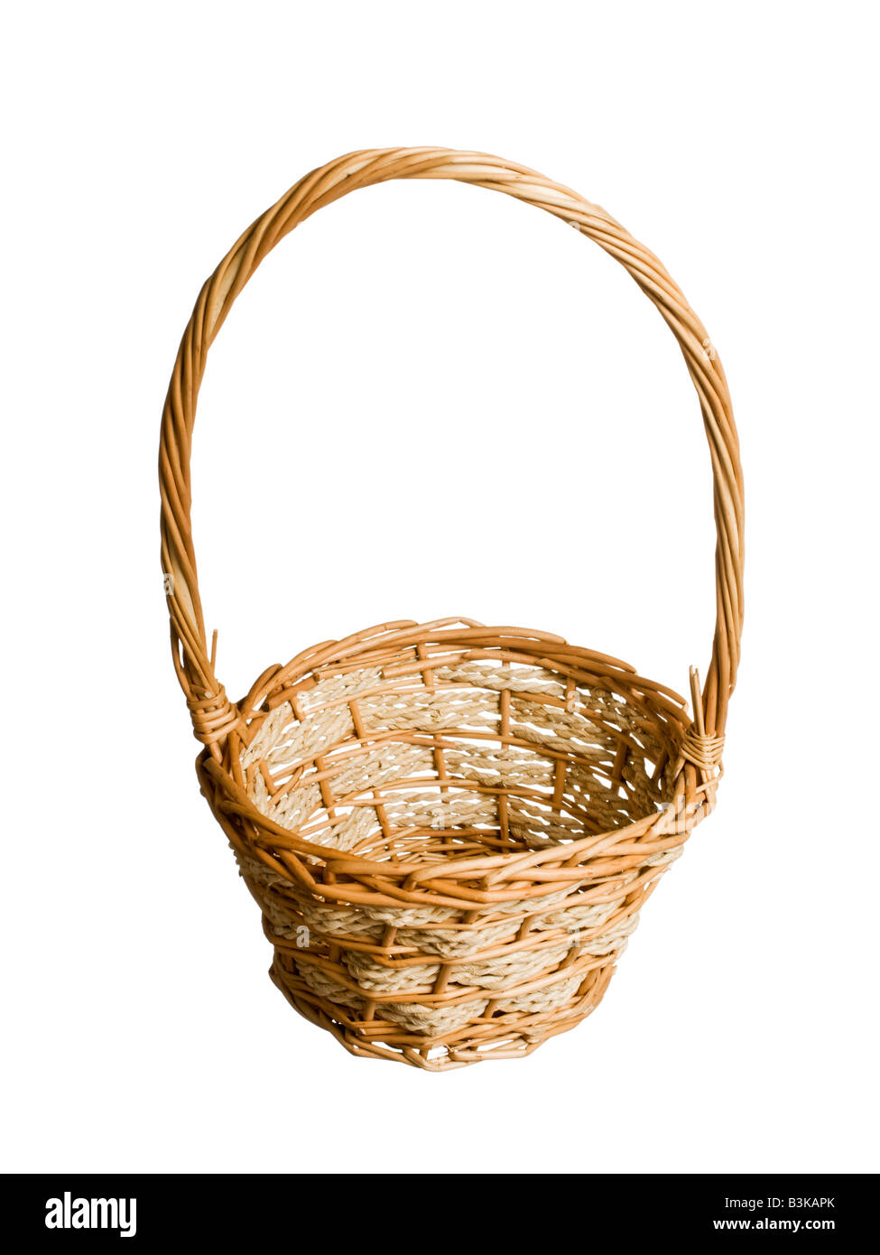 empty willow basket Stock Photo