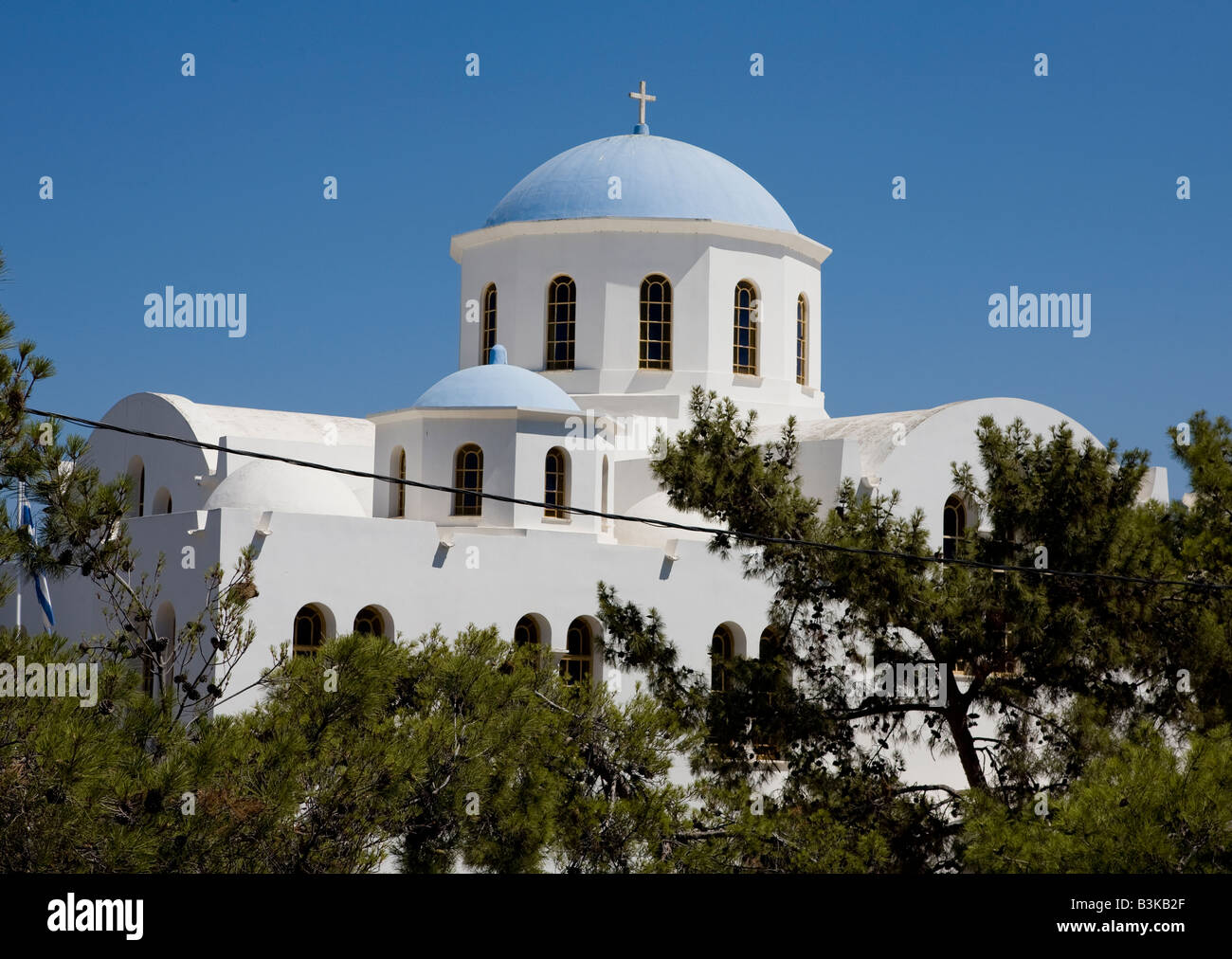 Moni Agios, Spetses Town, Greek Islands Greece Hellas Stock Photo