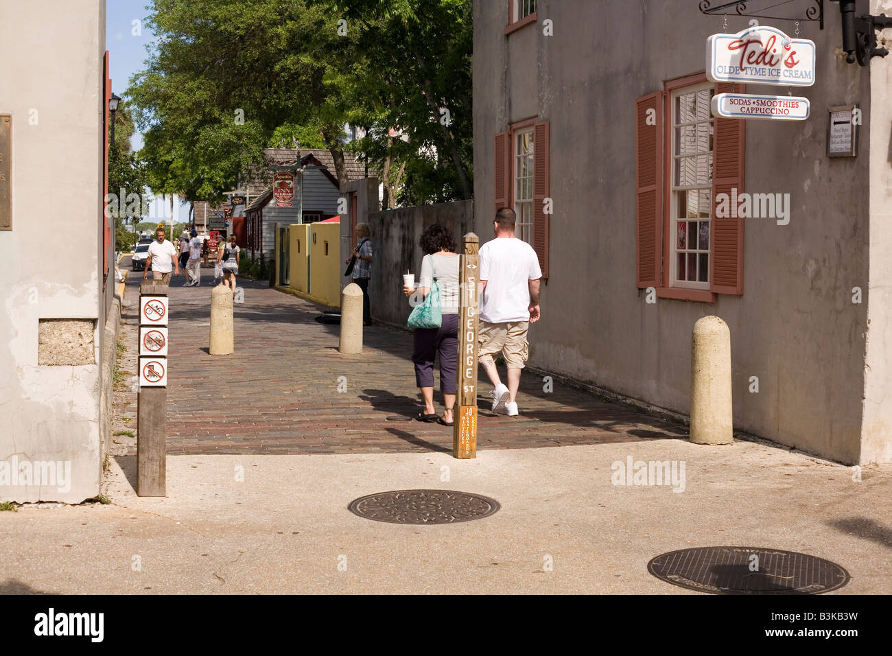 St Street in historic downtown St Augustine Florida the oldest