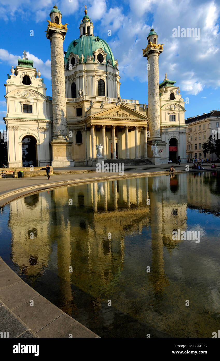 Karls Kirche, Karlskirche, St Charles' Church, Vienna, Austria Stock Photo