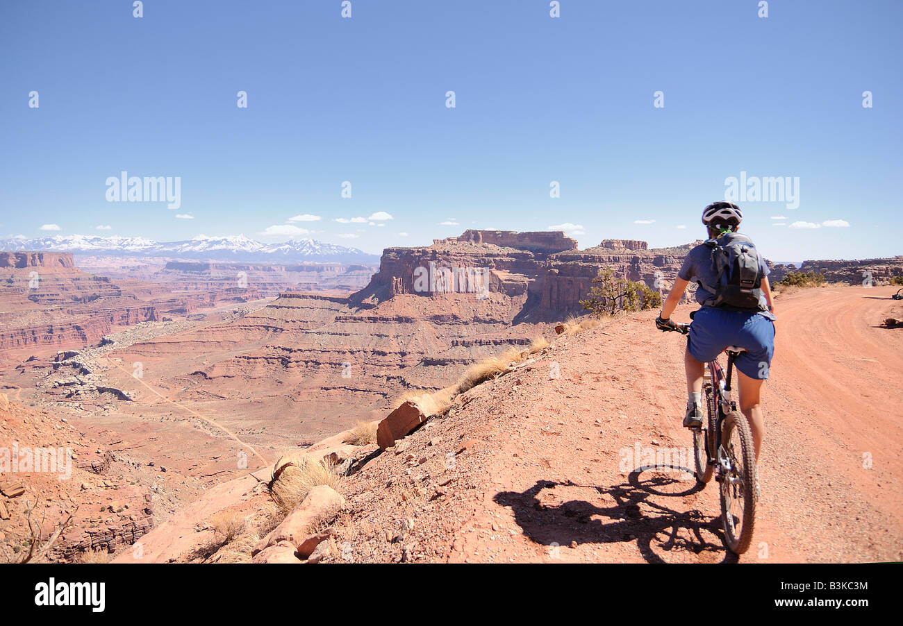 Mountain Biking White Rim Utah Stock Photo Alamy