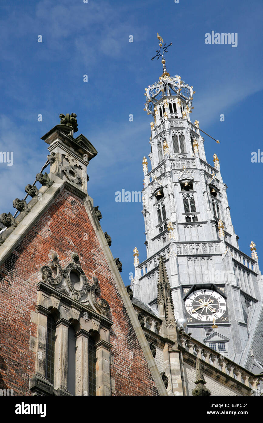 Clock tower, St Bavo Church, Haarlem, Netherlands Stock Photo - Alamy