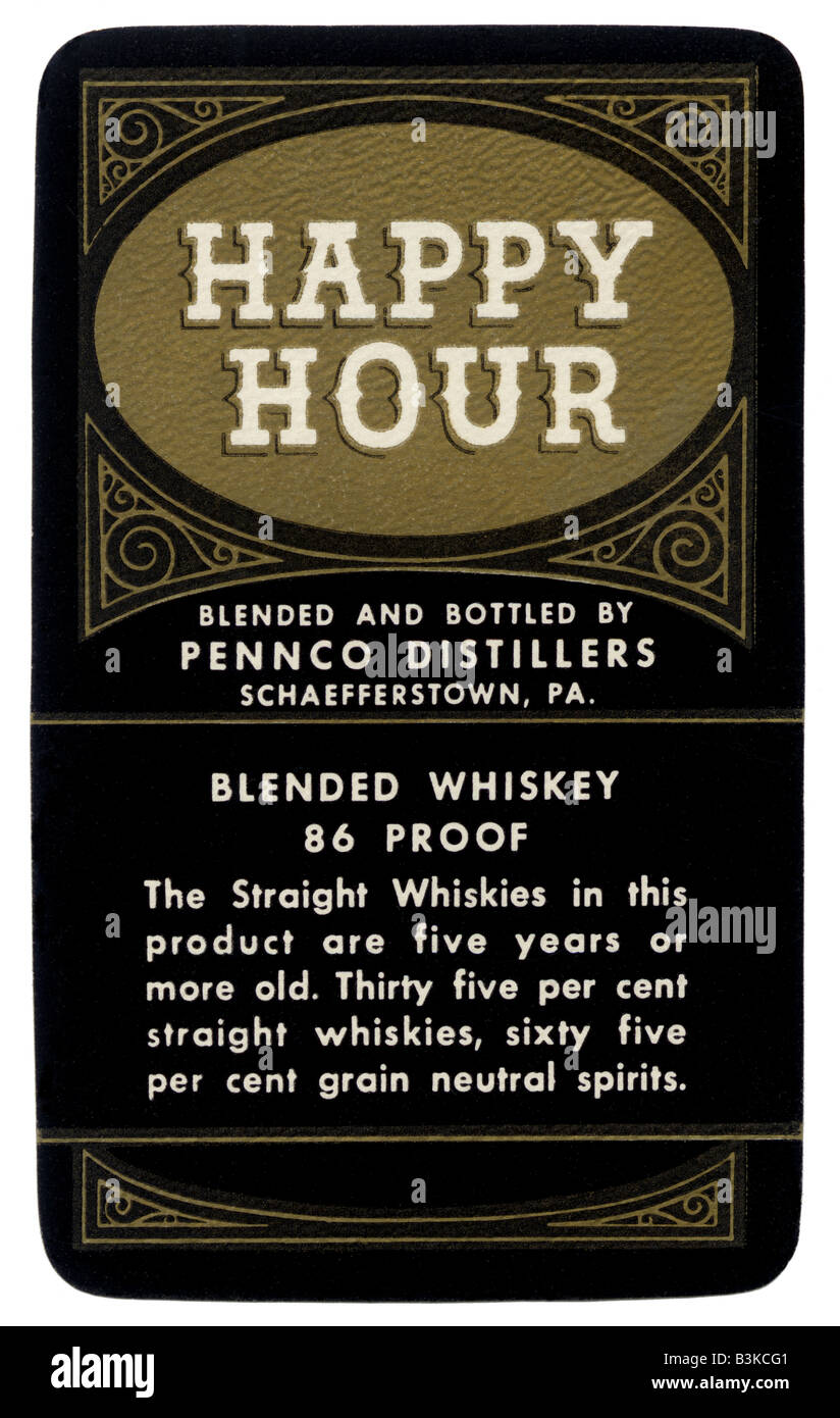 Happy Hour Blended Whiskey Stock Photo Alamy