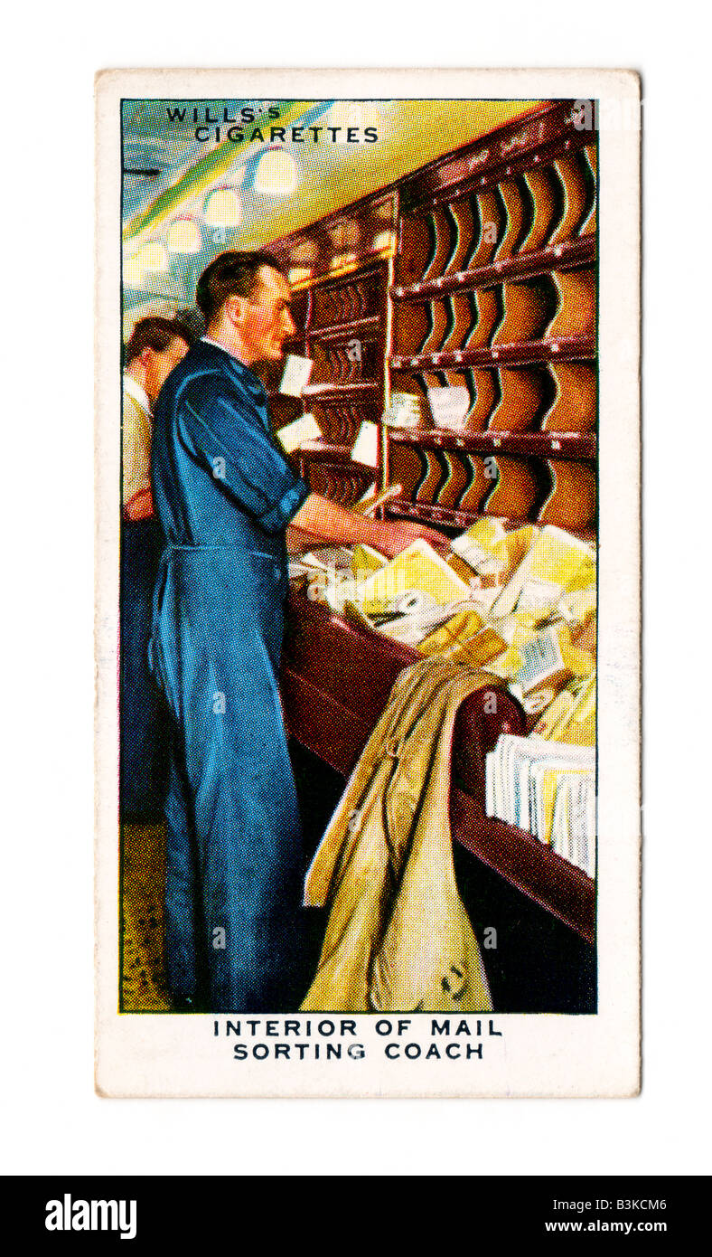 WD & HO Wills Cigarette Cards from 1938 illustrating Railway Equipment