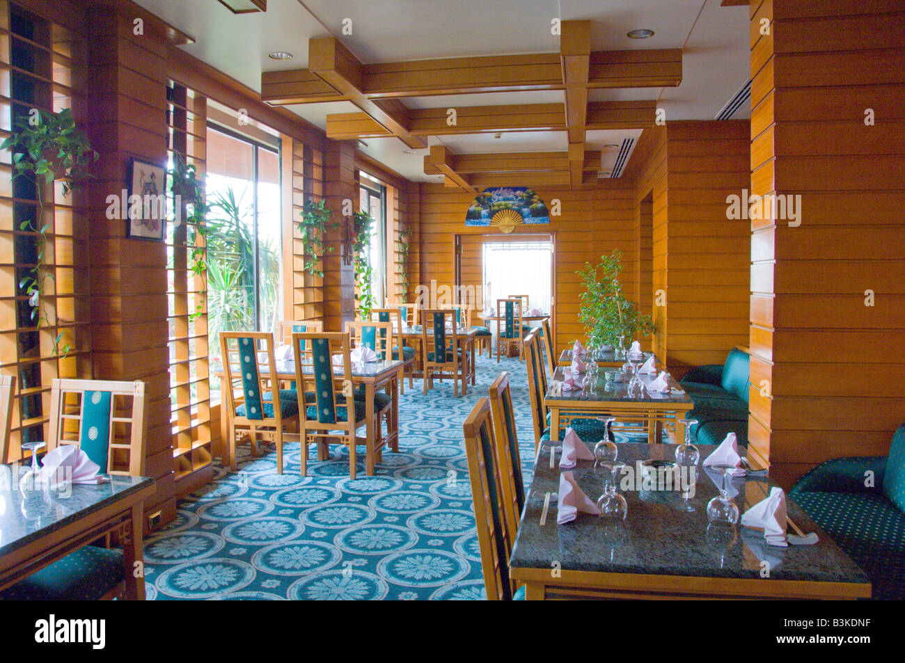 A Japanese restaurant at the Hotel Sonesta St George in Luxor Egypt Stock Photo