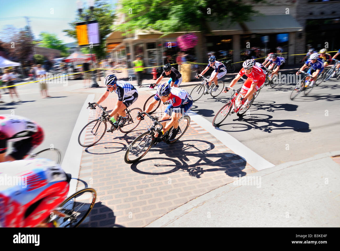 Downtown Criterium of the Cascade Classic Cycling Race Stock Photo