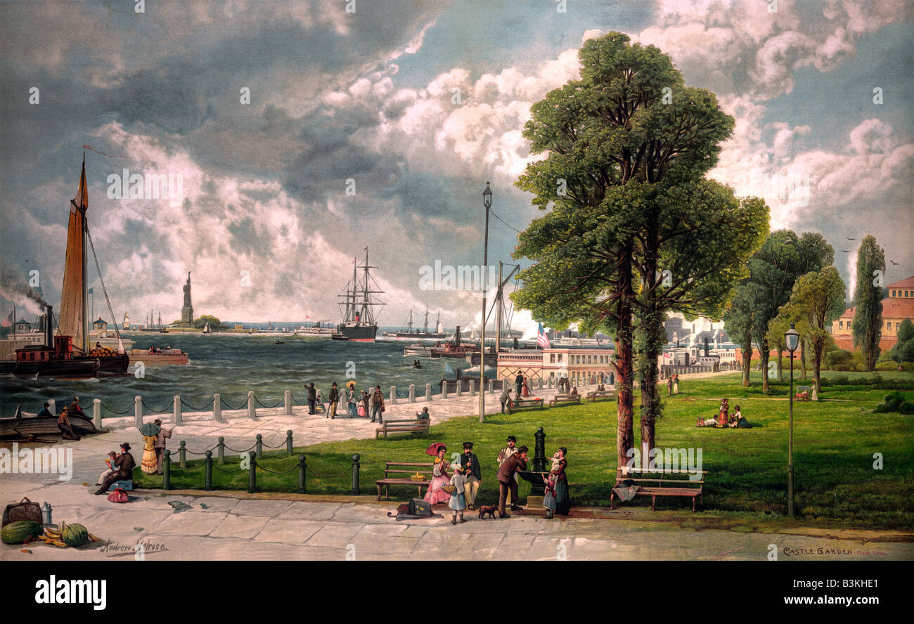 Castle Garden New York Stock Photo Alamy