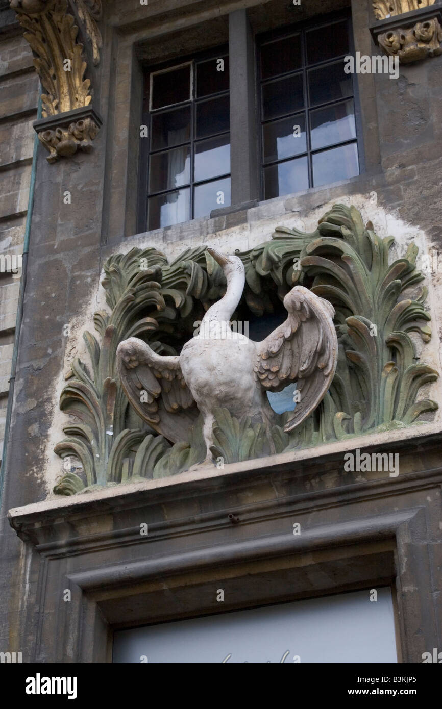 Smart formal and expensive restaurant ' La Maison du Cynge' located at 9 Grand Place in Brussels Belgium Stock Photo