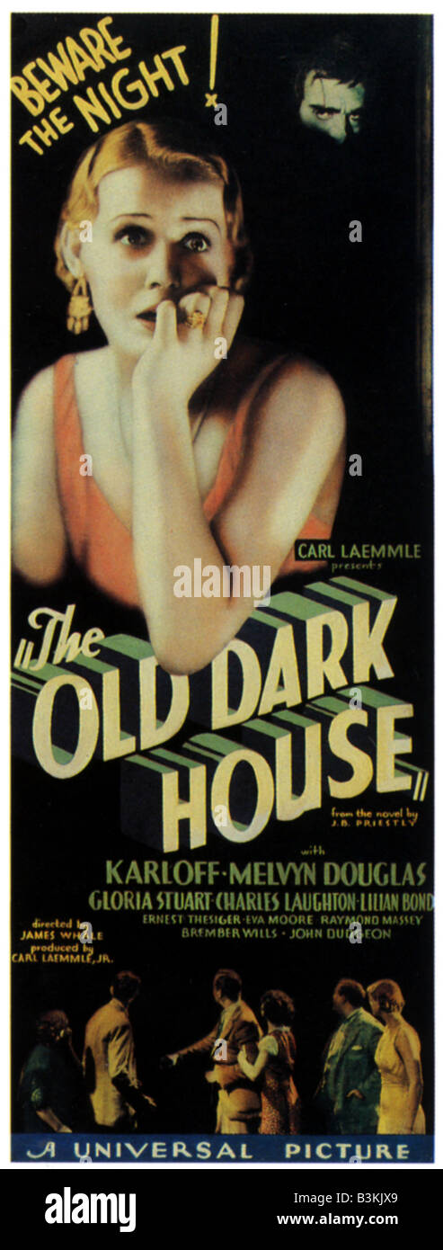 THE OLD DARK HOUSE Poster for 1932 Universal film Stock Photo
