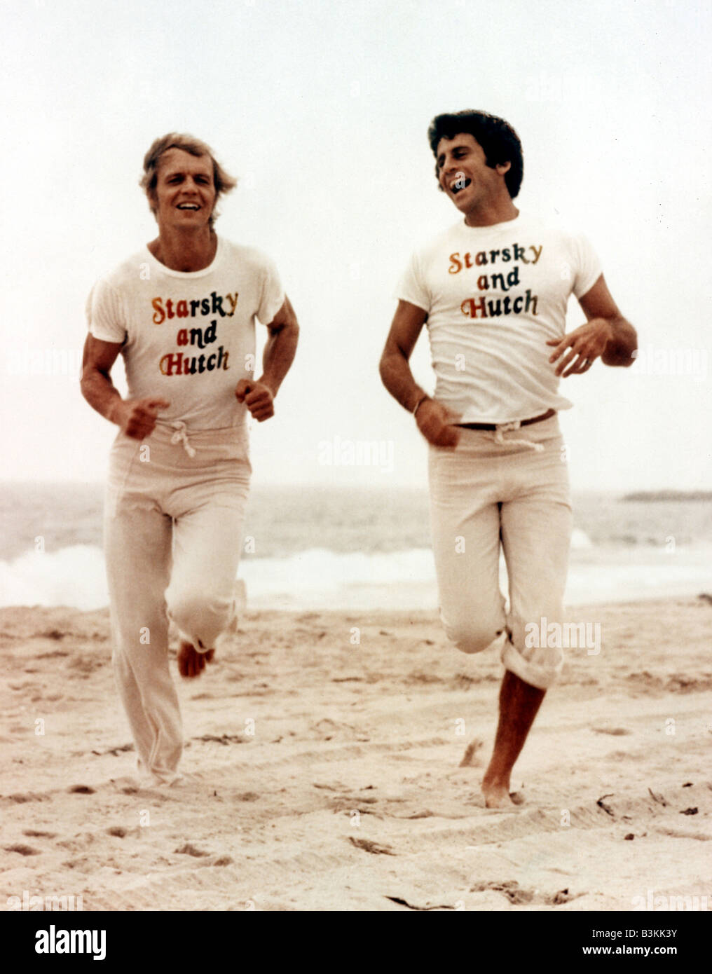 STARSKY AND HUTCH  US TV series 1975-79 with Paul Michael Glaser at right as Starskey and David Soul as Hutch Stock Photo