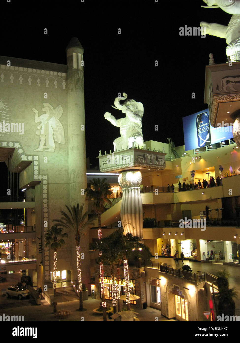 HOLLYWOOD AND HIGHLAND BOULEVARD shopping mall in Los Angeles. Photo