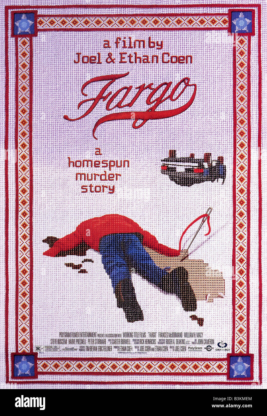 FARGO Poster for 1996 Polygram/Working Title film Stock Photo