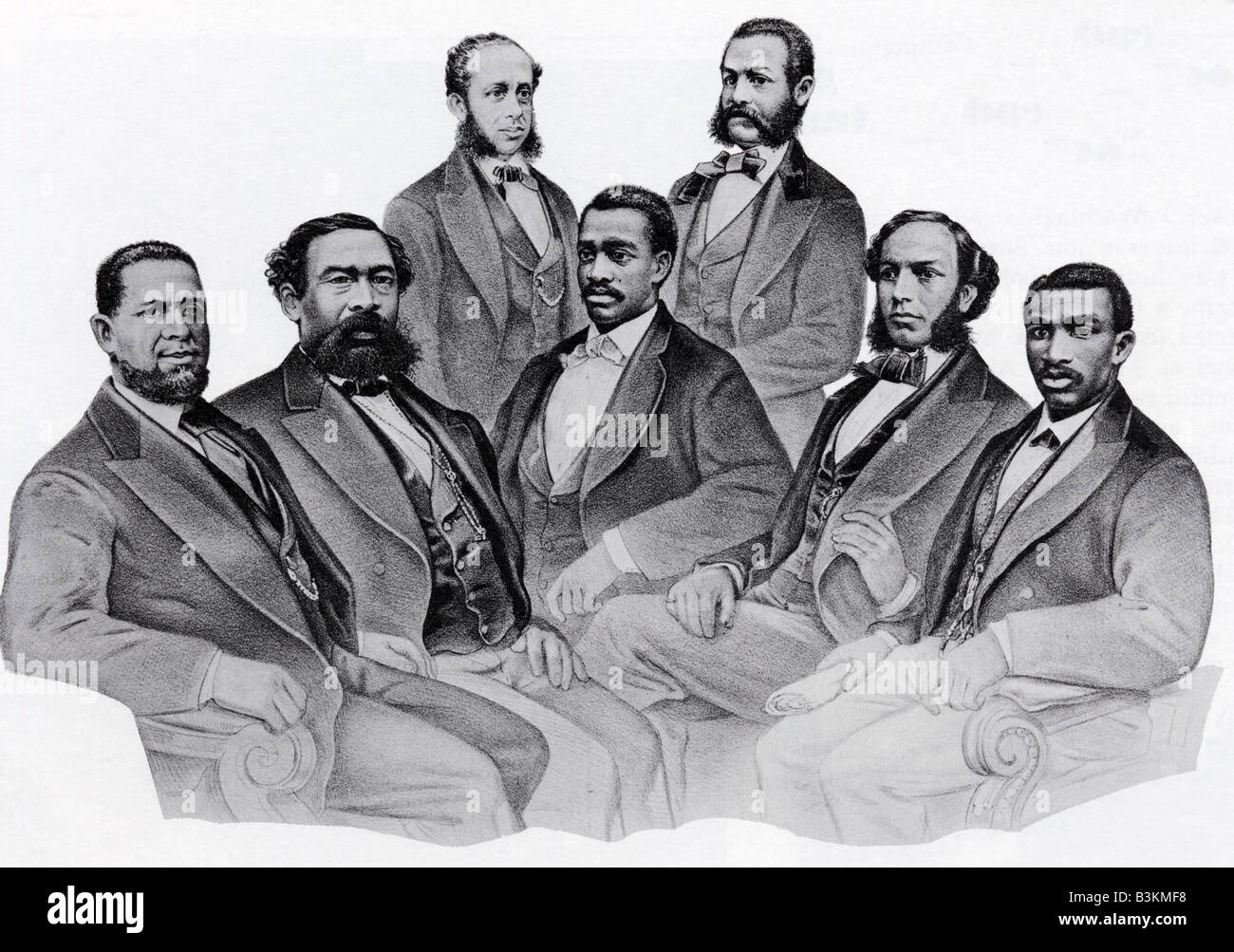 FIRST BLACK MEMBERS OF CONGRESS Engraving of the AfroAmerican members