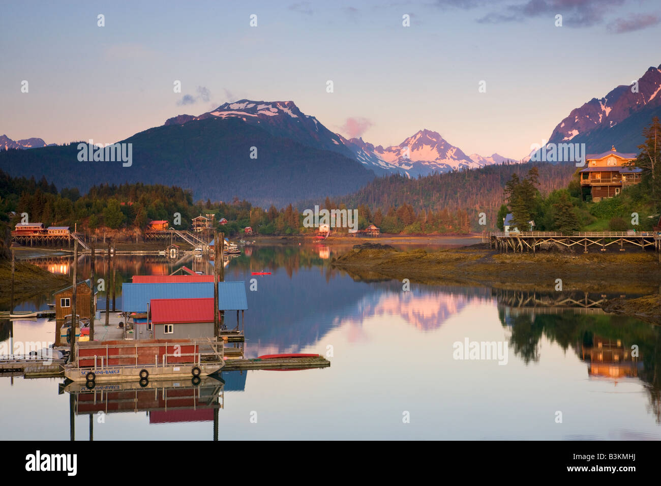 Halibut Cove Kachemak Bay near Homer Alaska Stock Photo Alamy