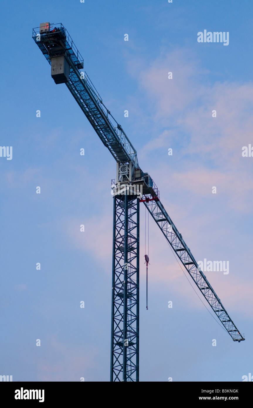 Overhead construction crane, Vail,  Colorado Stock Photo