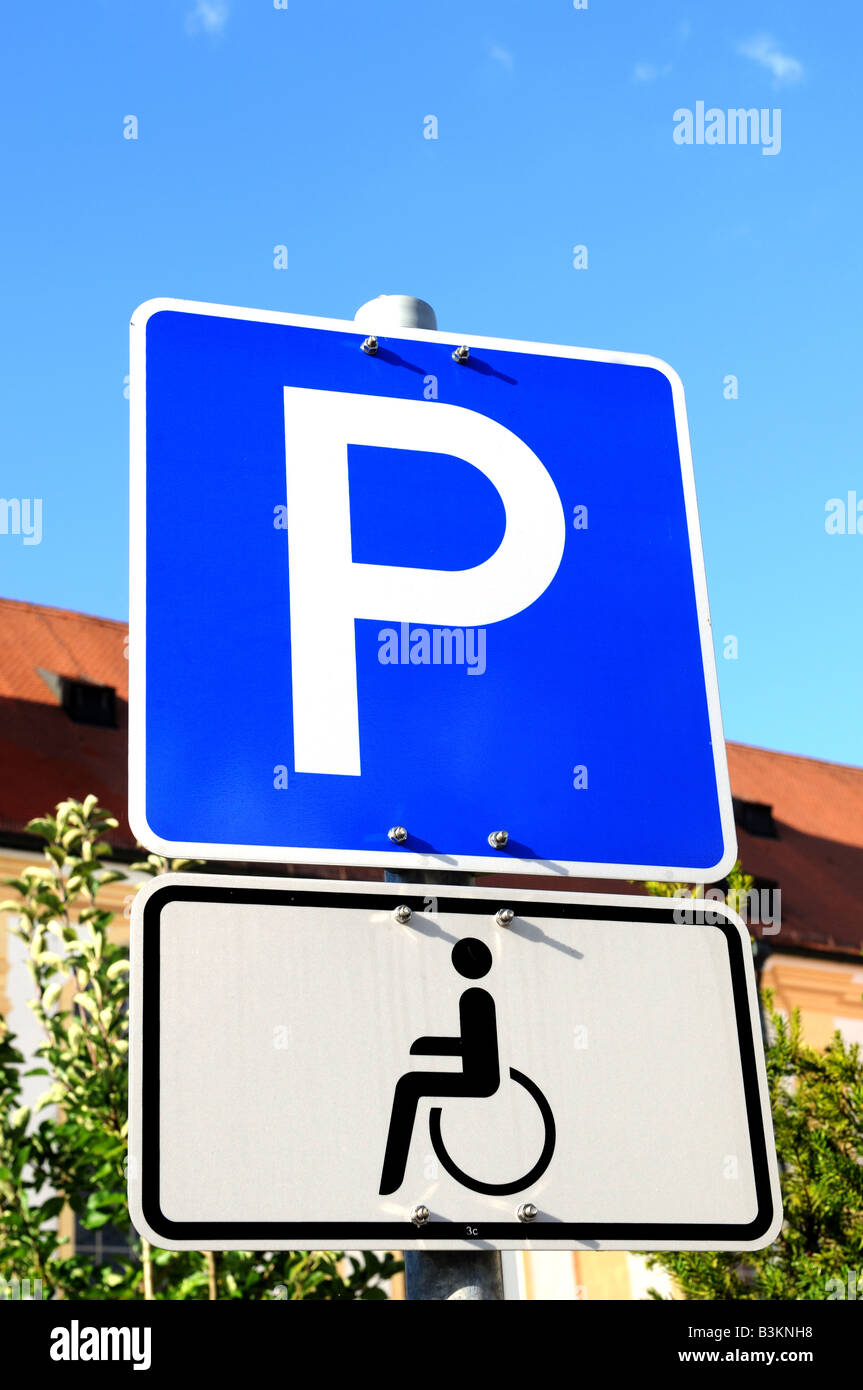 Handicapped parking Stock Photo