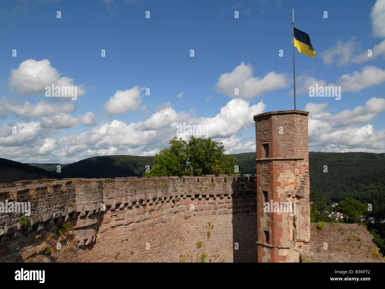 Feste Dilsberg above the River Neckar near Heidelberg, Germany Stock Photo