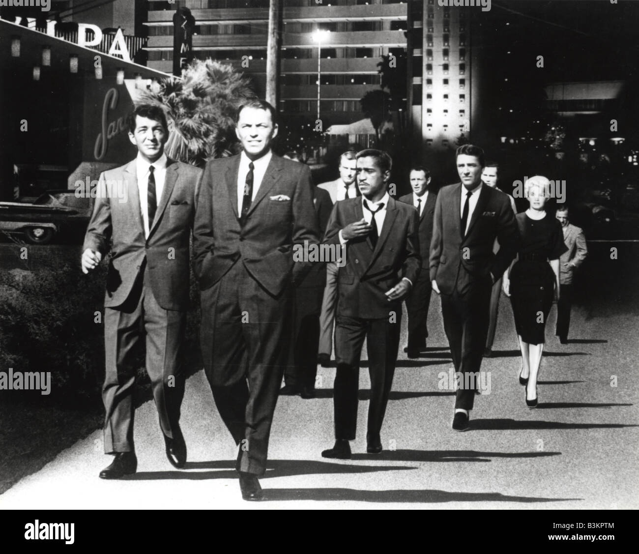 OCEANS ELEVEN  1960 Warner film with Frank Sinatra, Dean Martin, Sammy Davis and Peter Lawford Stock Photo