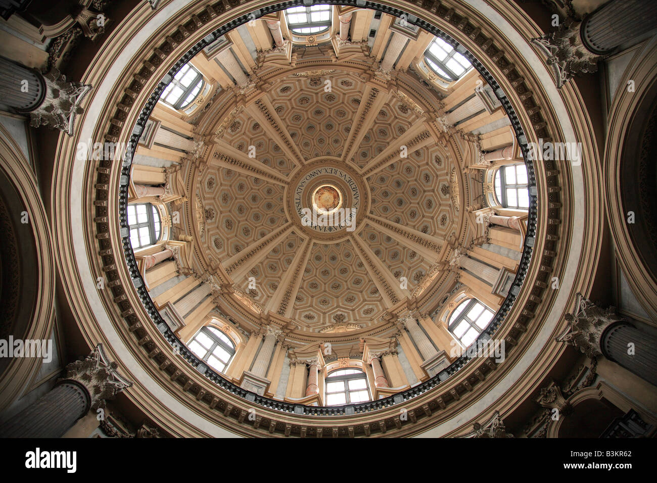 Dome about the main space of the basilica Basilica di superga Turin Torino Piemont Italy Stock Photo