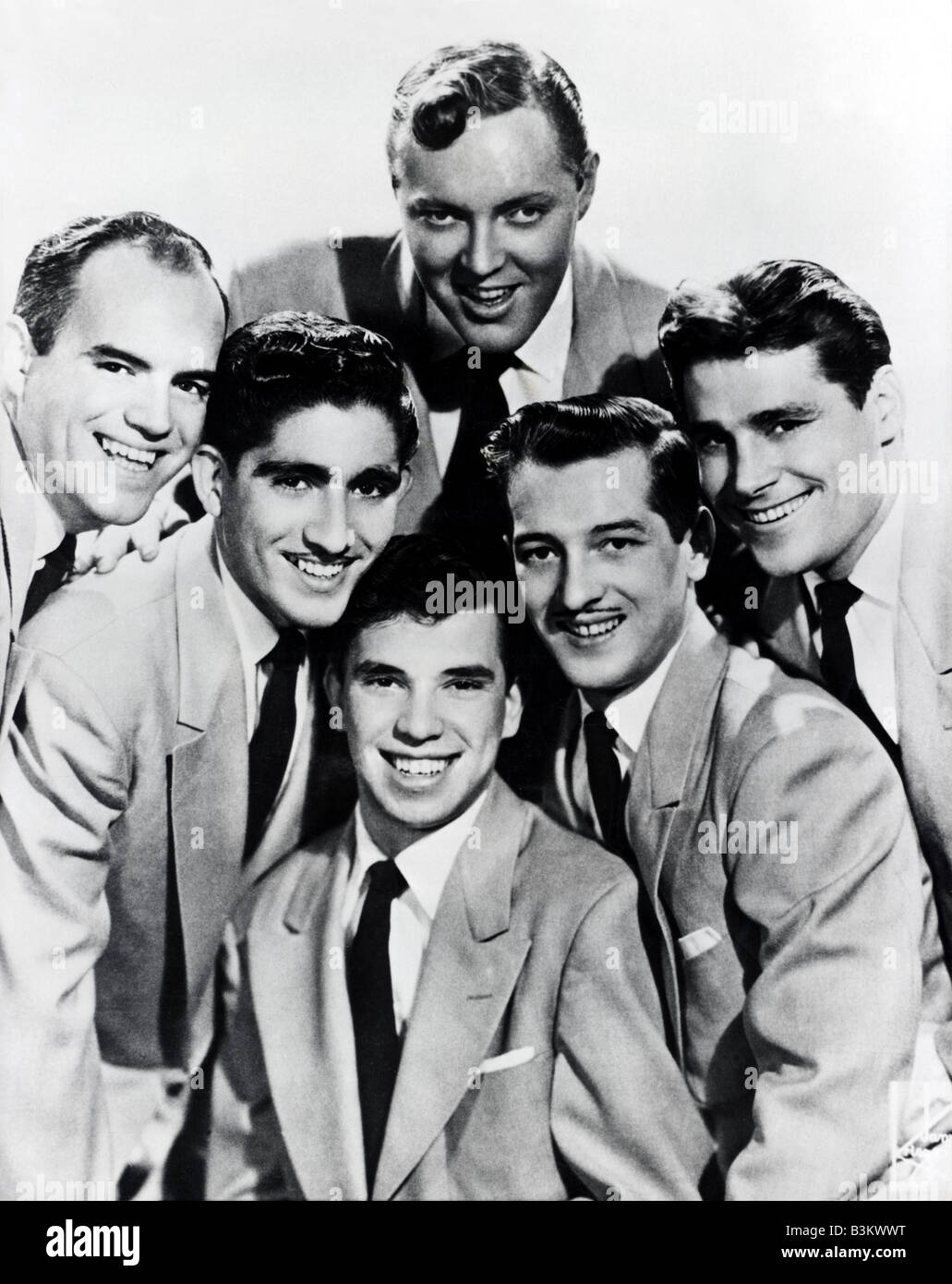 BILL HALEY AND HIS COMETS - US rock n roll pioneers with Haley at top Stock Photo