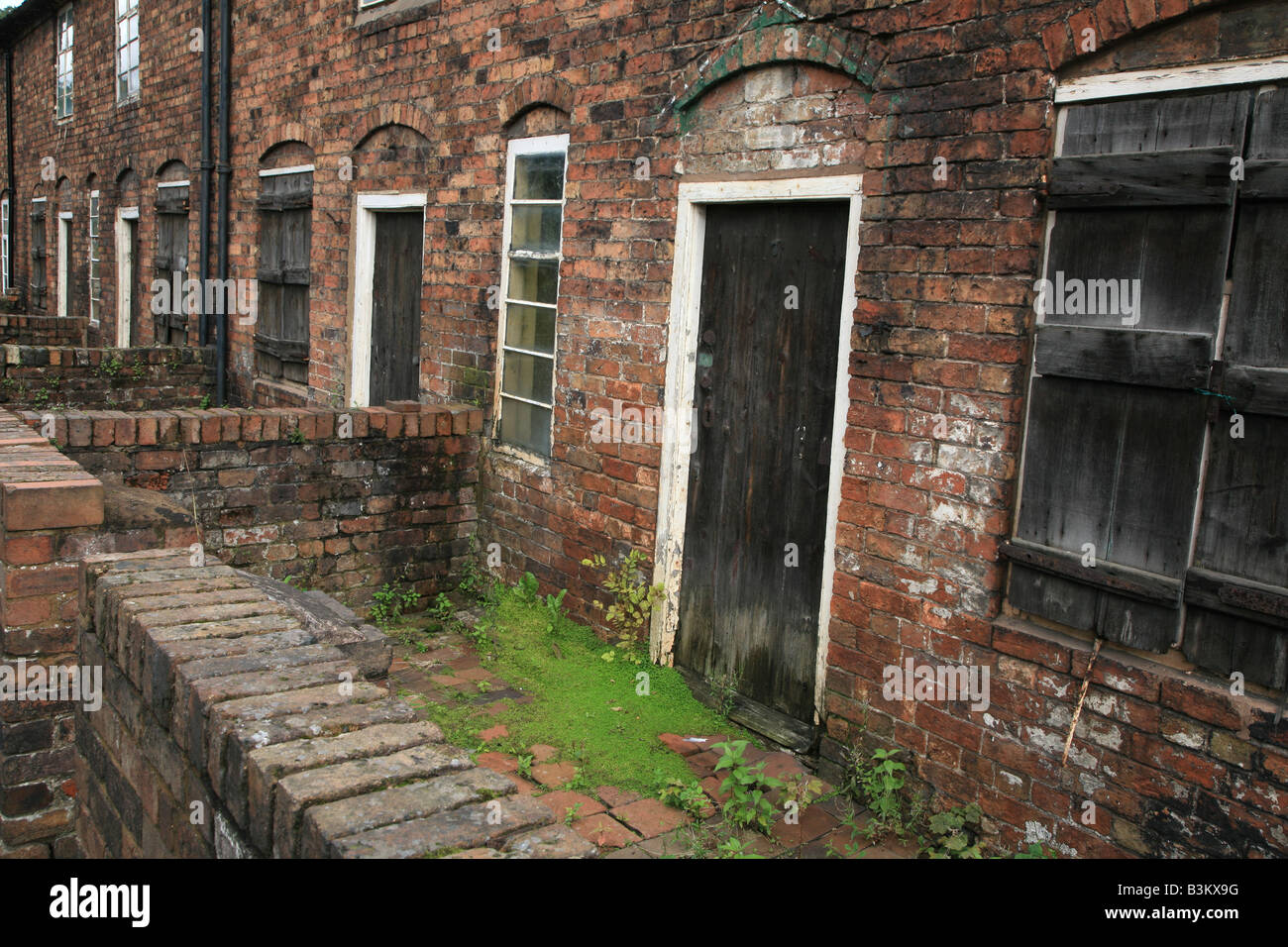 Houses in Carpenter's Row, Coalbrookdale, near Ironbridge in Shropshire