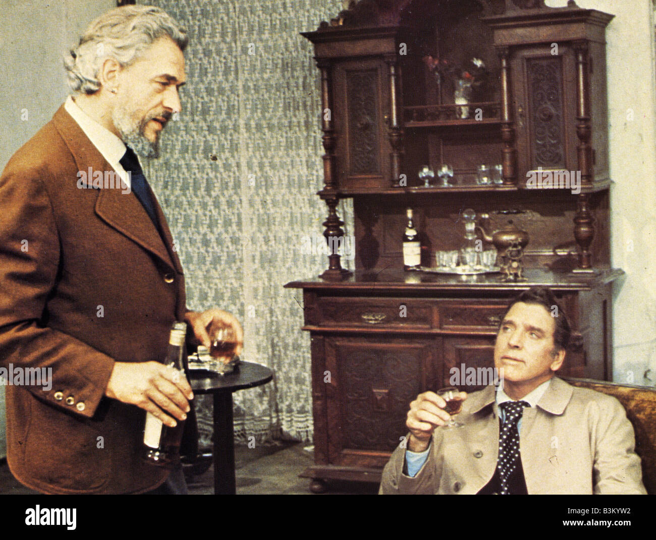 SCORPIO 1972 UA film with Burt Lancaster at right and Paul Scofield. Directed by Michael Winner Stock Photo