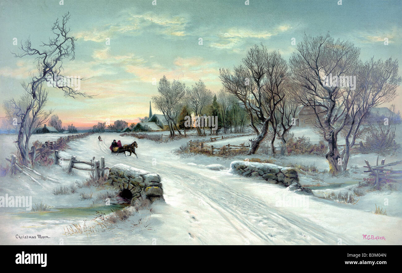 Christmas morning at the countryside Stock Photo Alamy