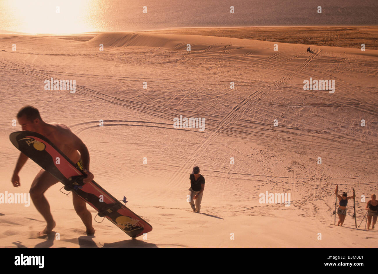 Qatar, Middle East, Asia, skiing in the arabian desert. Stock Photo