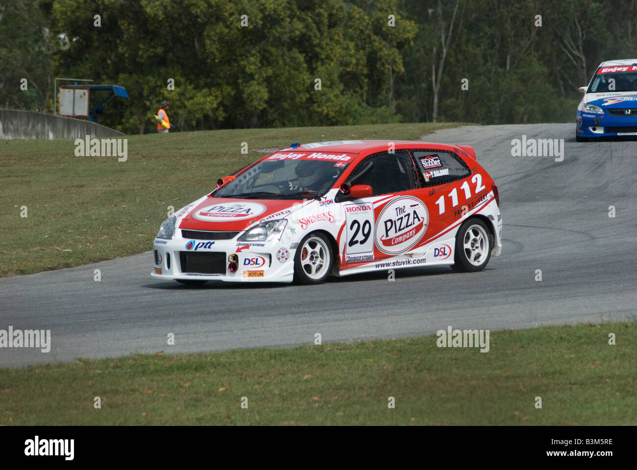 Honda Civic EP3 Type R racing at the Bira racing circuit in Pattaya Stock Photo