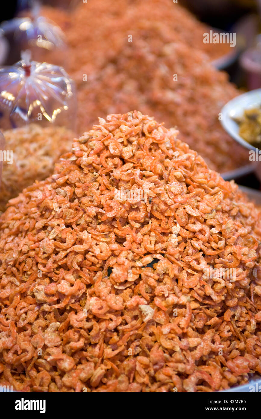 Dried Shrimp Market Hua Hin Thailand Stock Photo