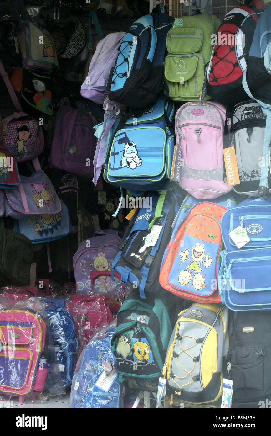 A store full of backpacks for children Stock Photo Alamy