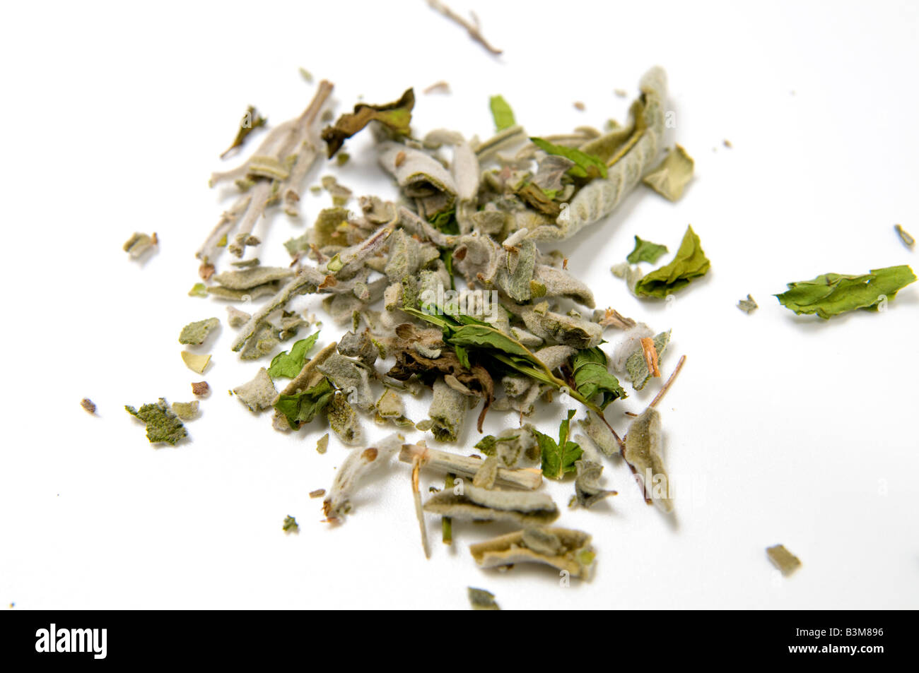 Herbal Tea mixture dried leaves and spices used for preparing the tea