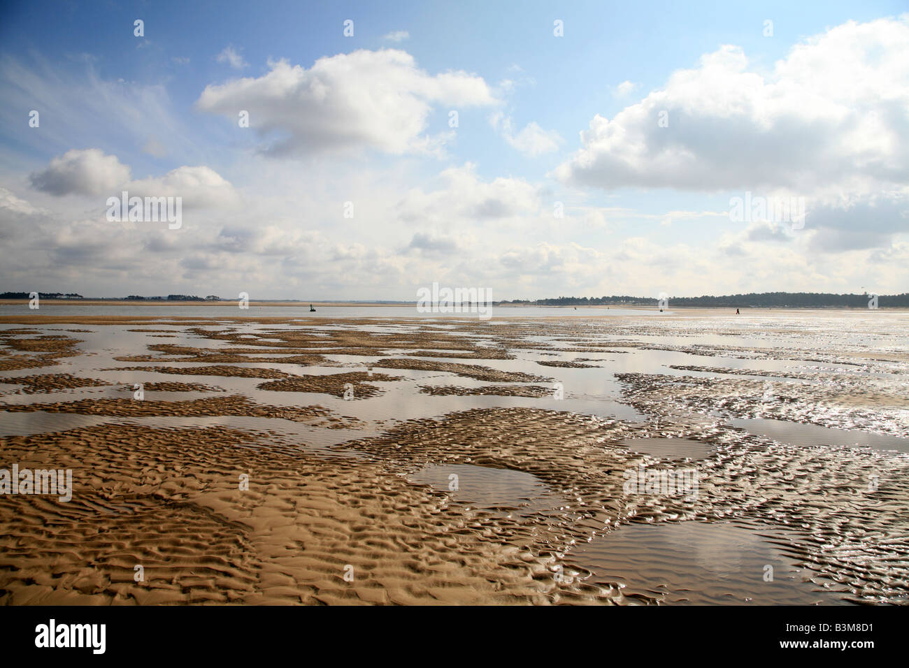 Following the Tide out at Wells next the Sea, Norfolk Stock Photo Alamy
