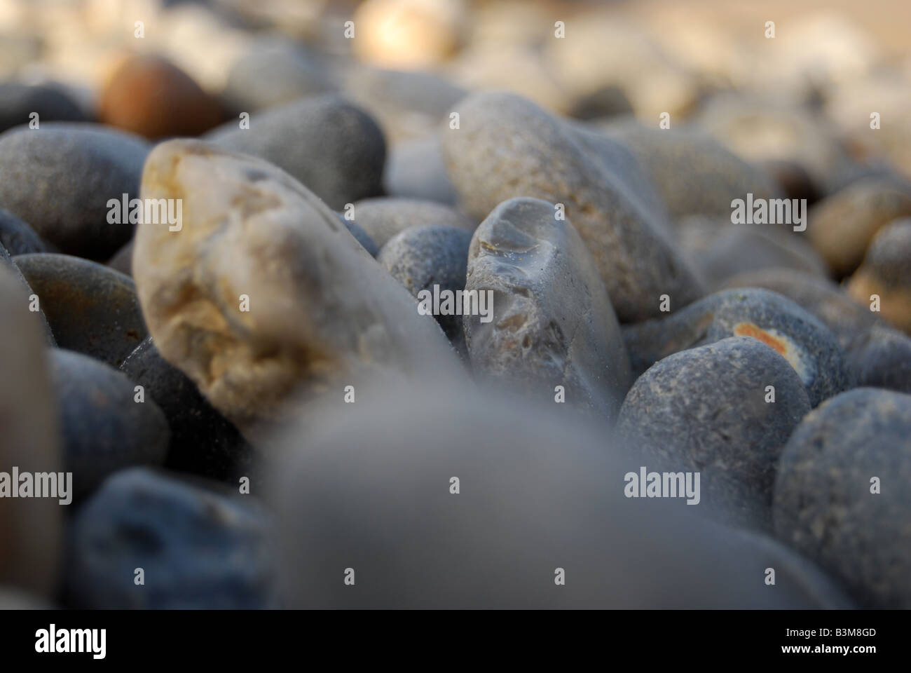 Pebbles on Sherringham Beach, Norfolk, England Stock Photo