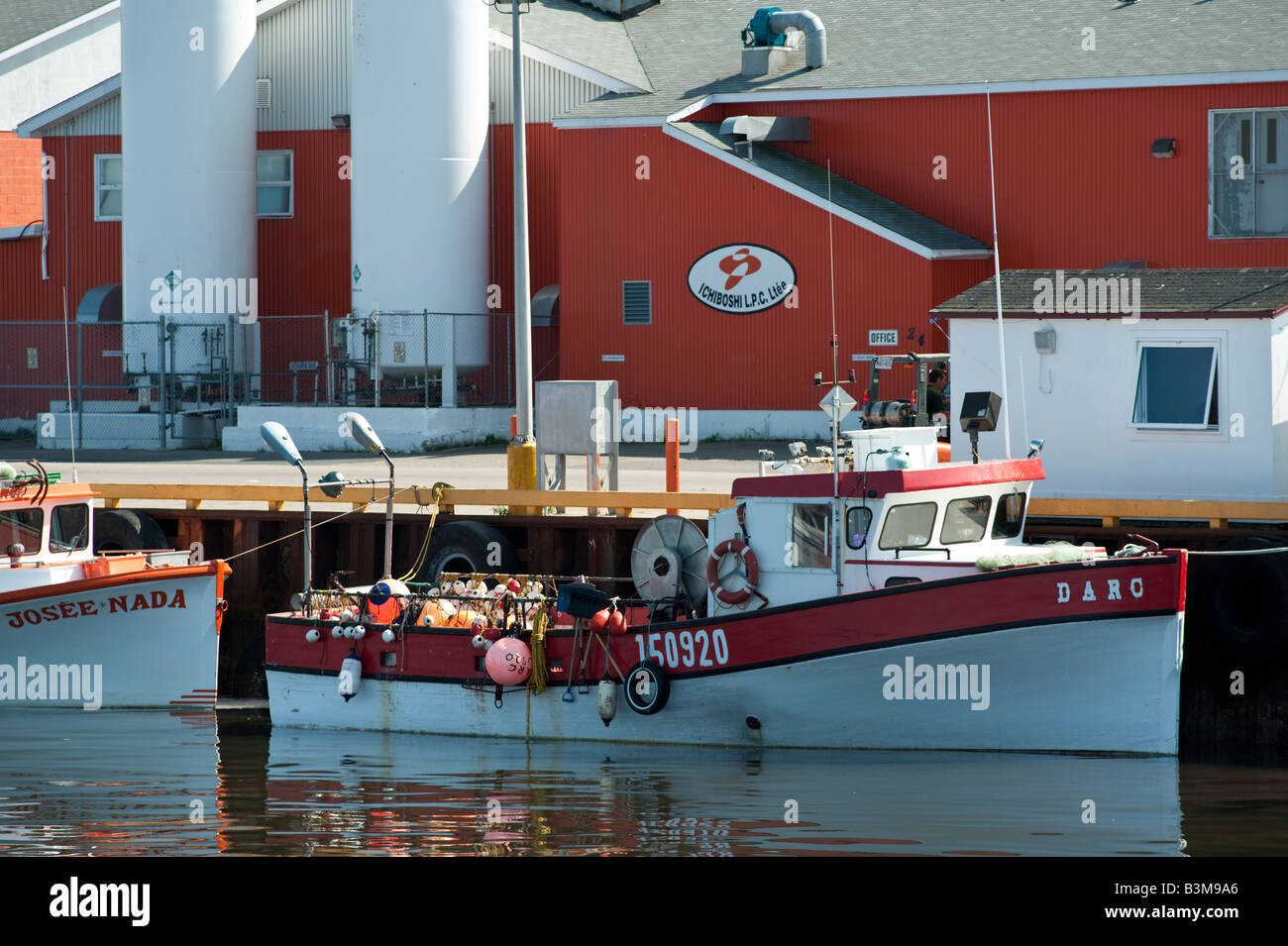 Lobster fishing boats on the Acadian Shore of New Brunswick at the