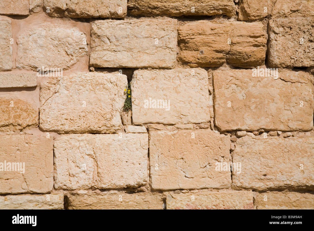 Ancient stone wall made of weathered sandstone blocks Stock Photo Alamy